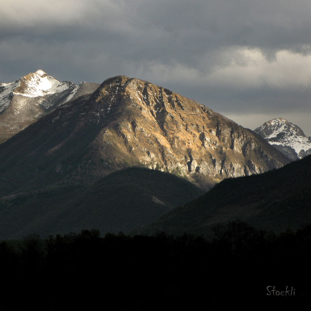 Le pic du Monbula - Arthez d'Asson - Cadre photo 30 x 30 cm