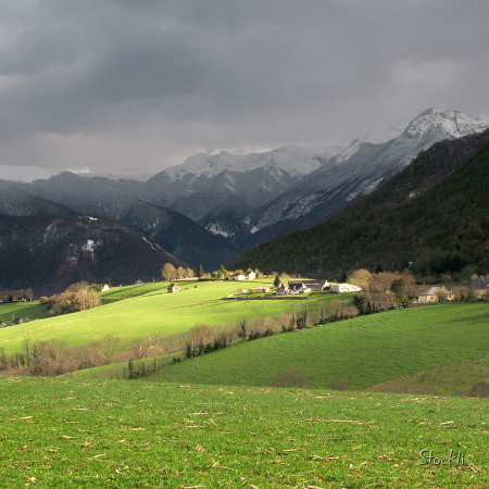 Col de Tisné - Arthez d'Asson - Cadre photo 30 x 30 cm