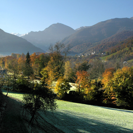 Pont du Moulin - Arthez d'Asson - Cadre photo 30 x 30 cm