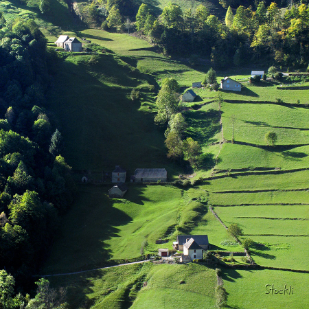 Les Echartès -Louvie-Soubiron - Cadre photo 30 x 30 cm