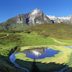 Le lac de Soum et les Gabizos - Arrens-Marsous - Cadre photo 60 x 30 cm