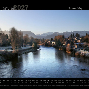 Calendrier des Pyrénées 2027 - Janvier - Frimas - Nay © Photographie Stockli